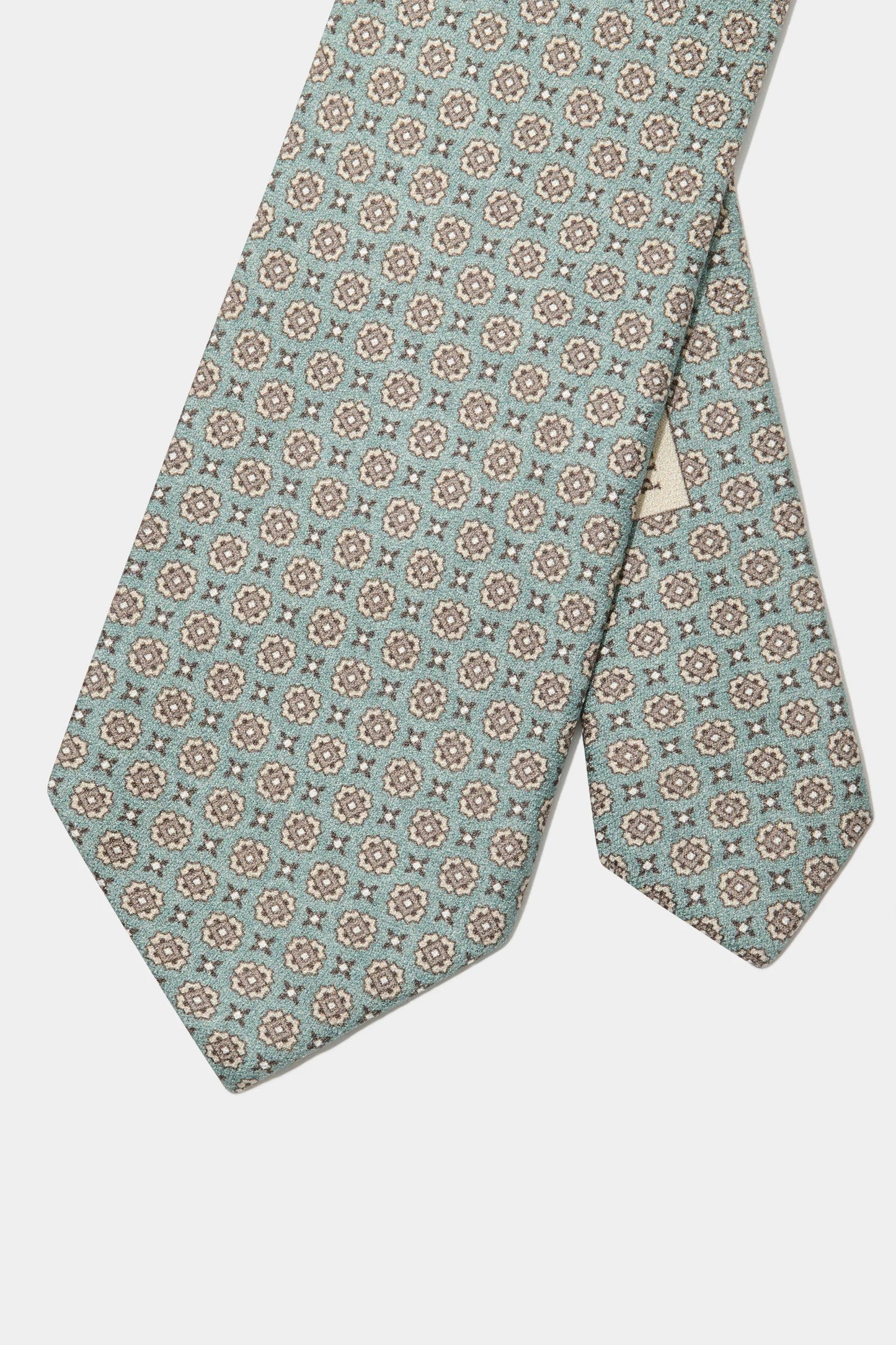 Green fancy silk tie - Made in Italy