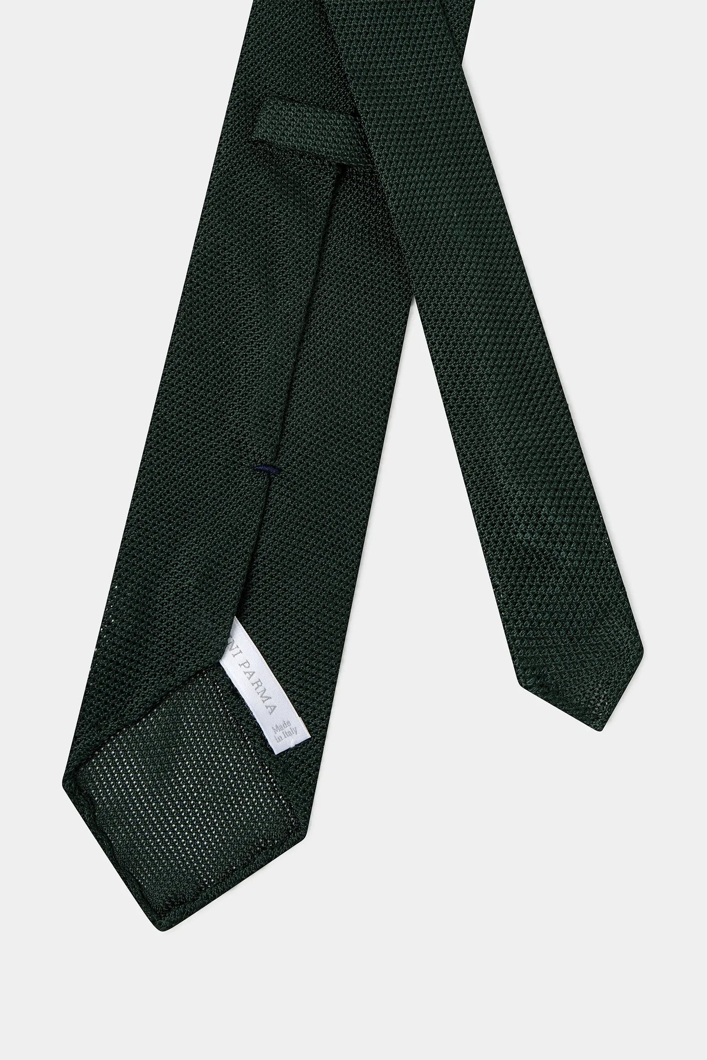 Green grenadine silk tie - Hand Made In Italy