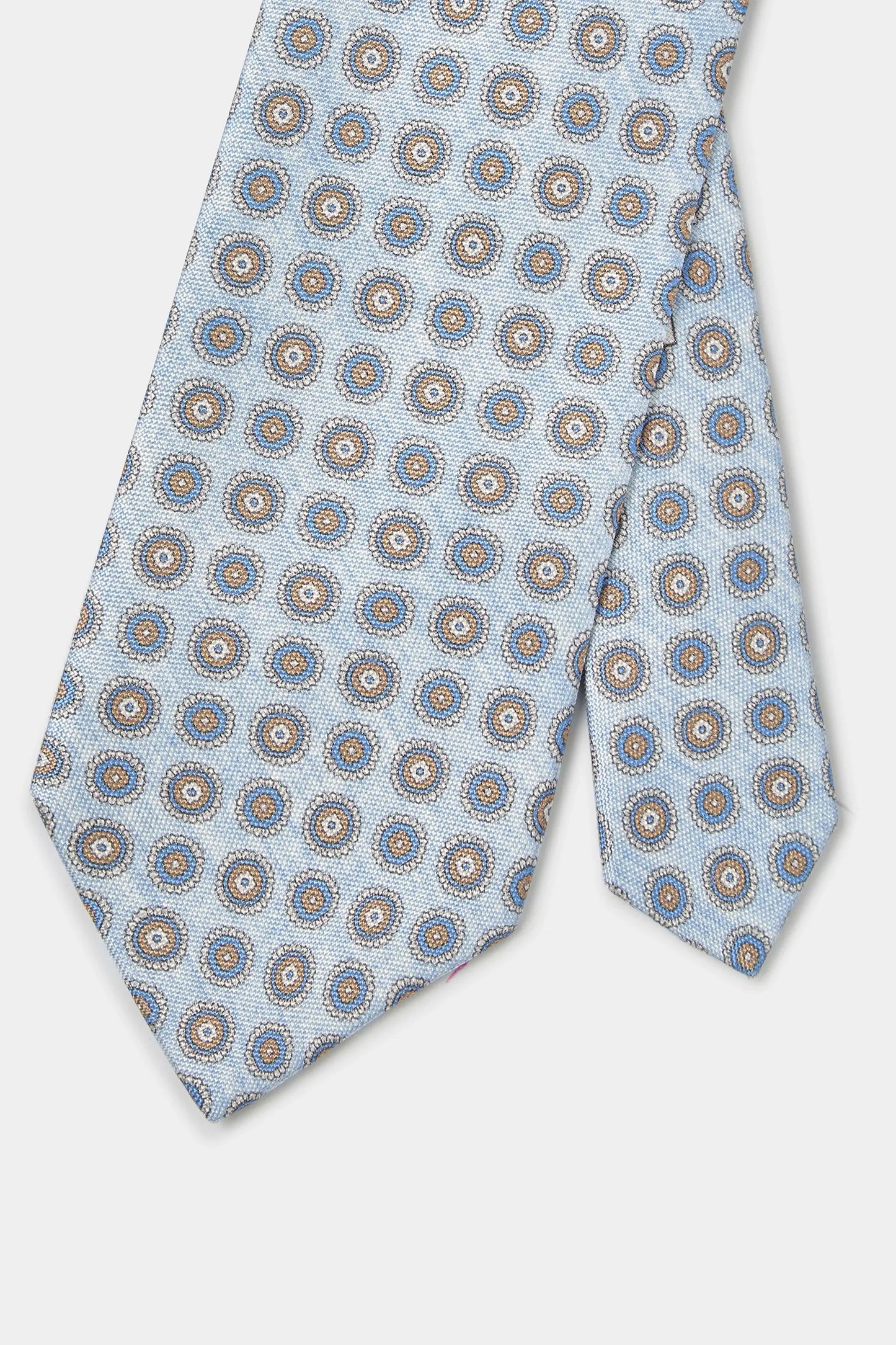 Light blue fancy silk tie - Made in Italy
