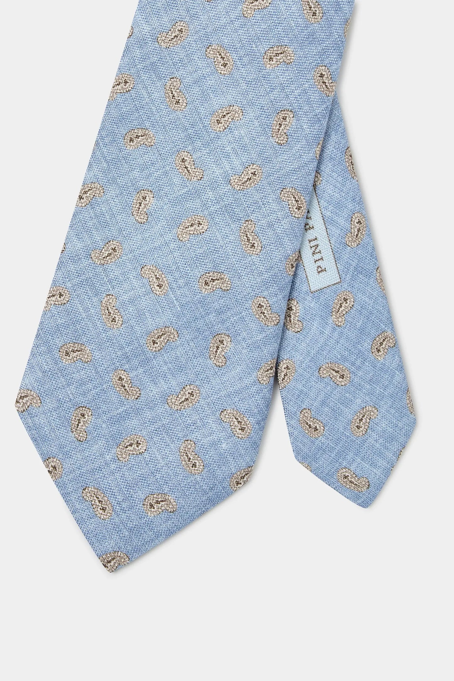 Sky blue paisley tie - Made in Italy