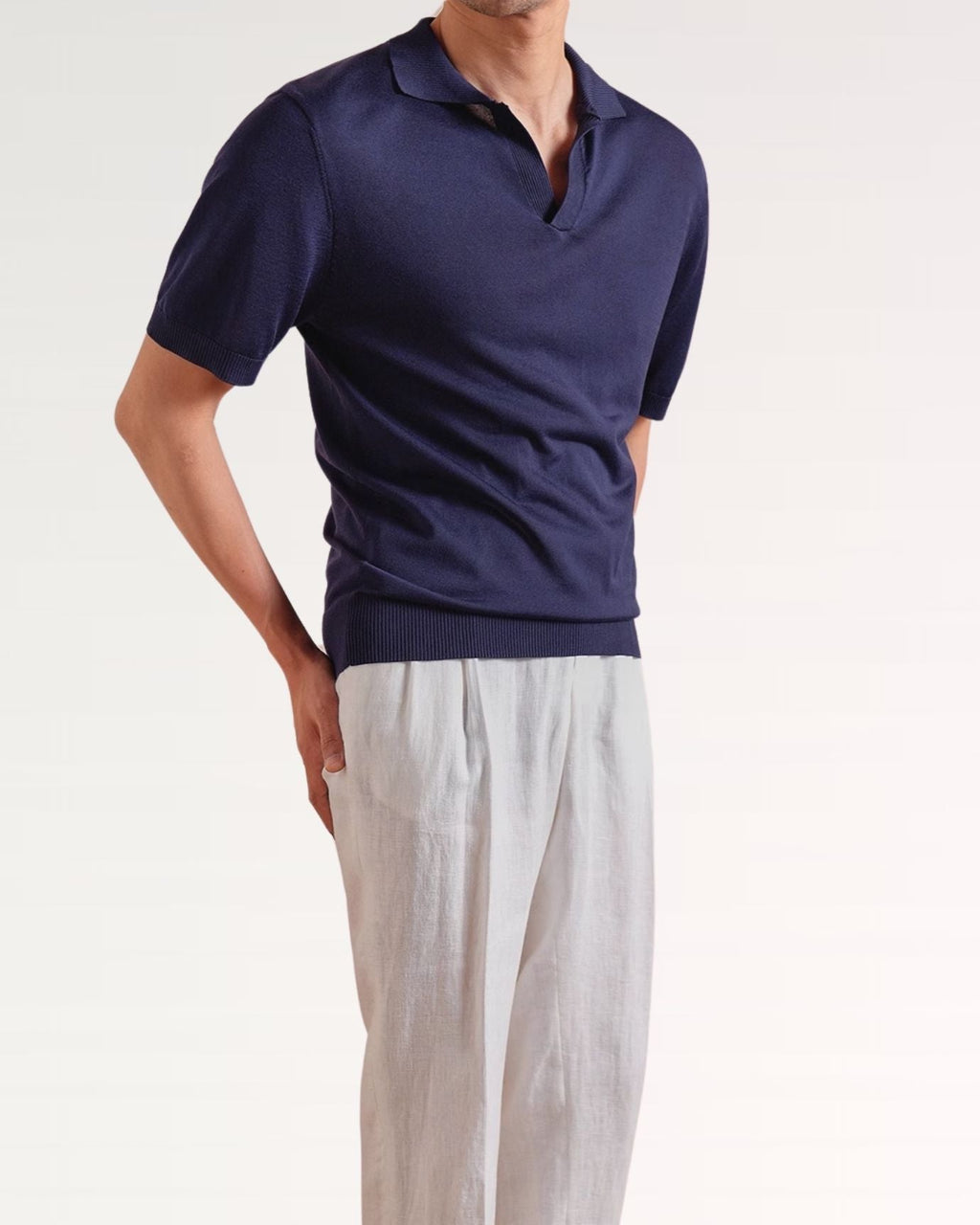 Madrid Thin Polo Mulberry Silk Slim Fit