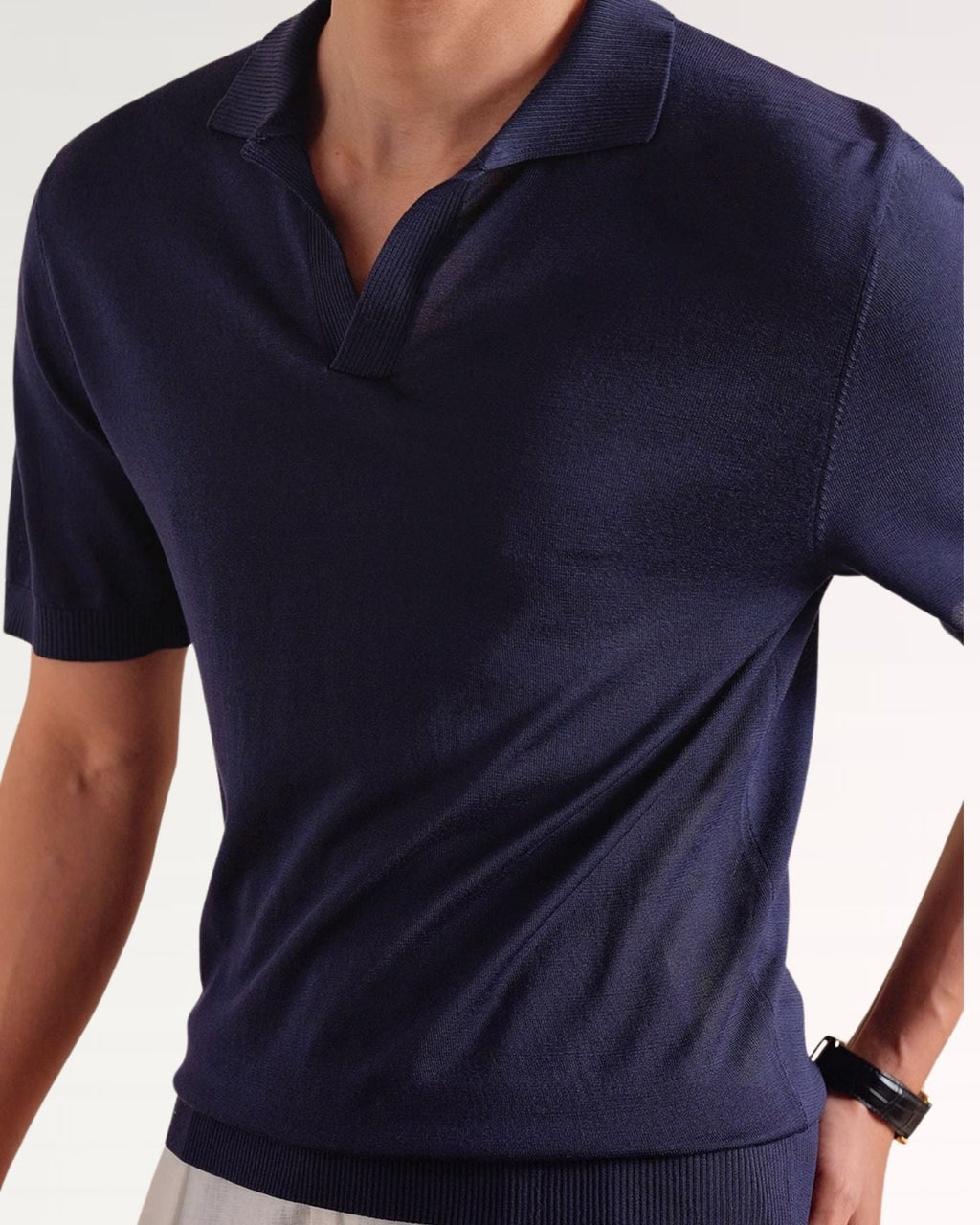 Madrid Thin Polo Mulberry Silk Slim Fit