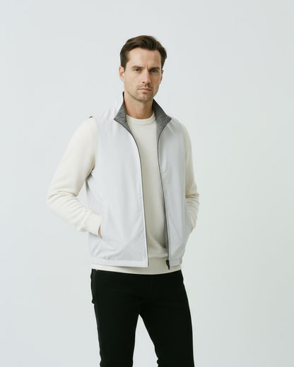 Reversible Vest Man Jacket Vest with Zipper