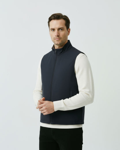 Reversible Vest Man Jacket Vest with Zipper