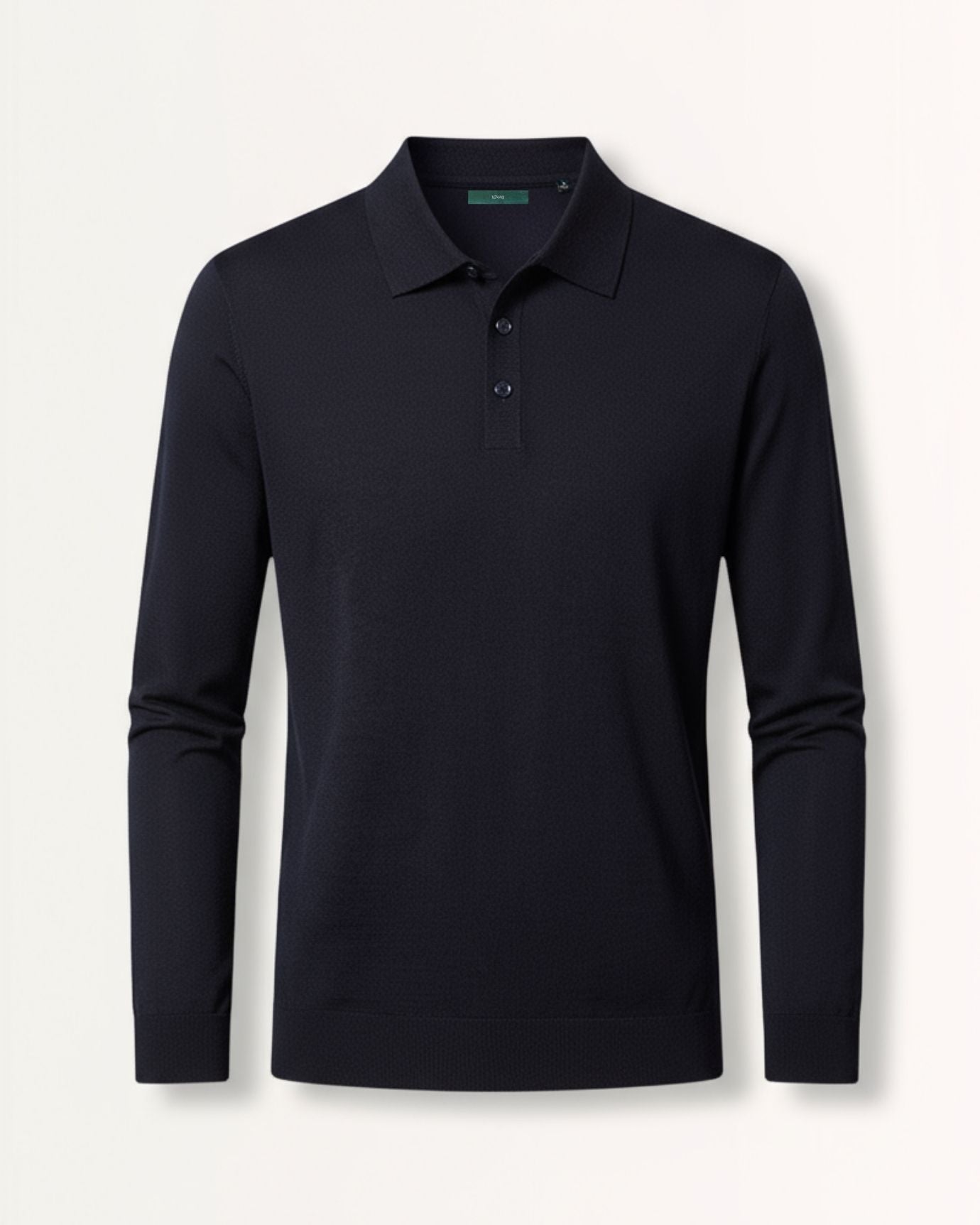 Fine Wool Thin Polo Long Sleeve