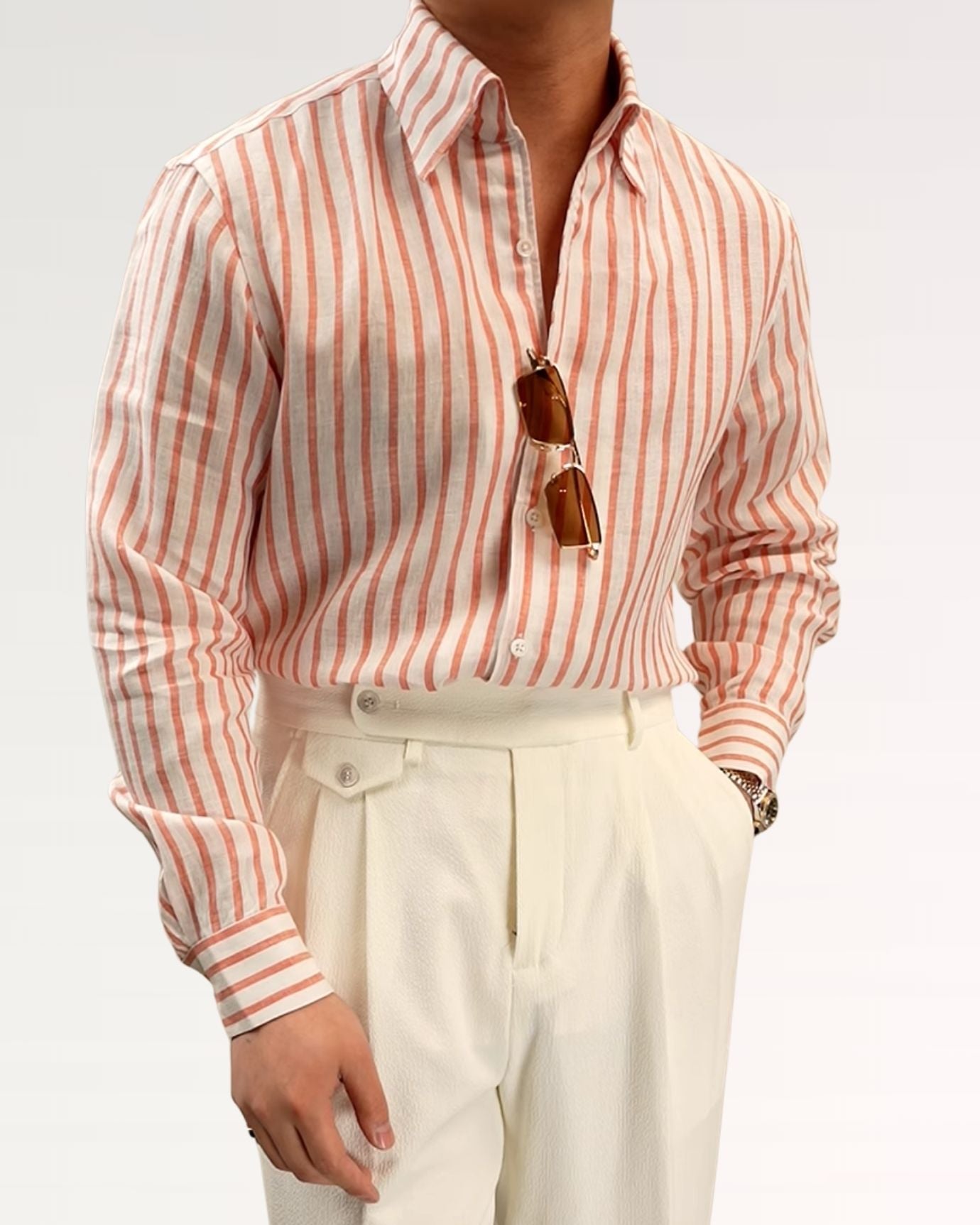 Striped Linen Shirt Rome