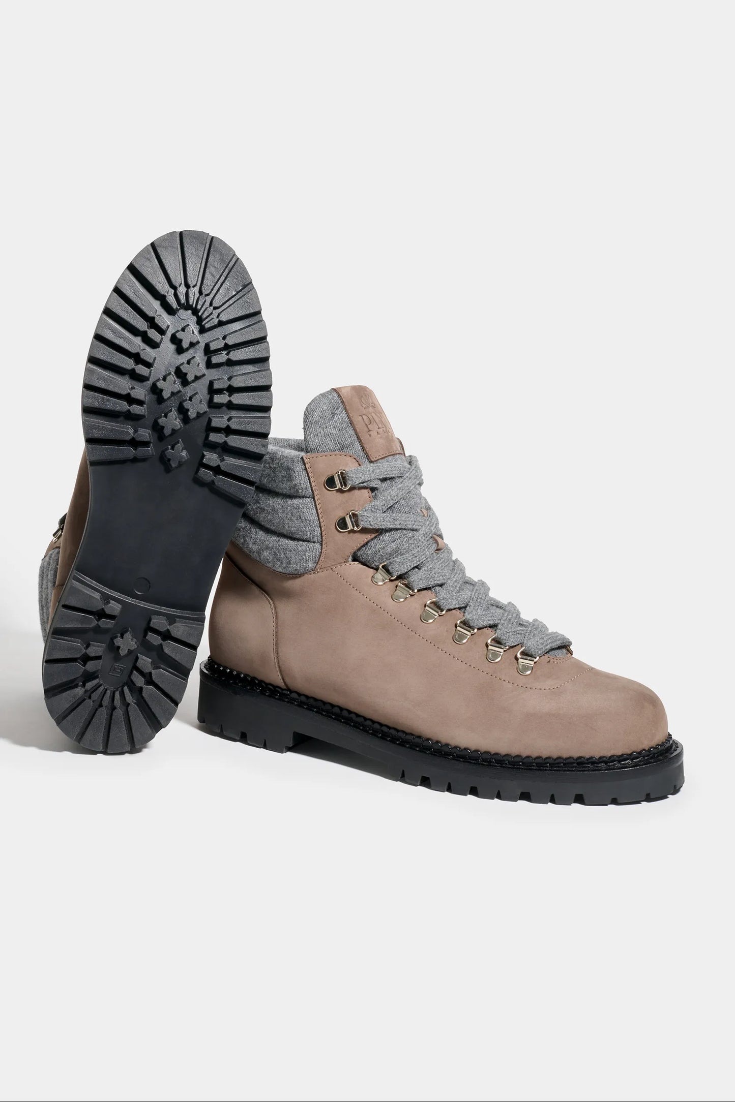 Taupe nabuk Mountain boots - Made in Italy