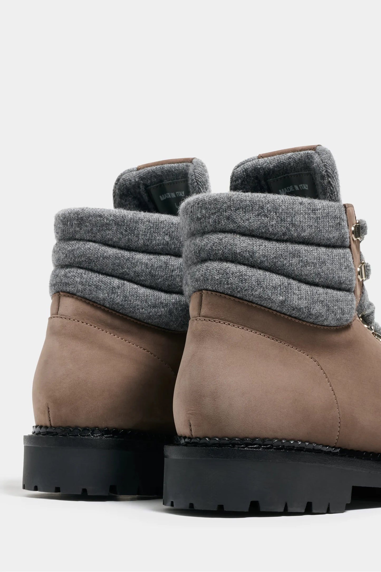 Taupe nabuk Mountain boots - Made in Italy