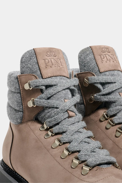 Taupe nabuk Mountain boots - Made in Italy