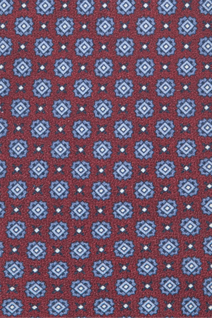 Bordeaux fancy silk tie - Made in Italy