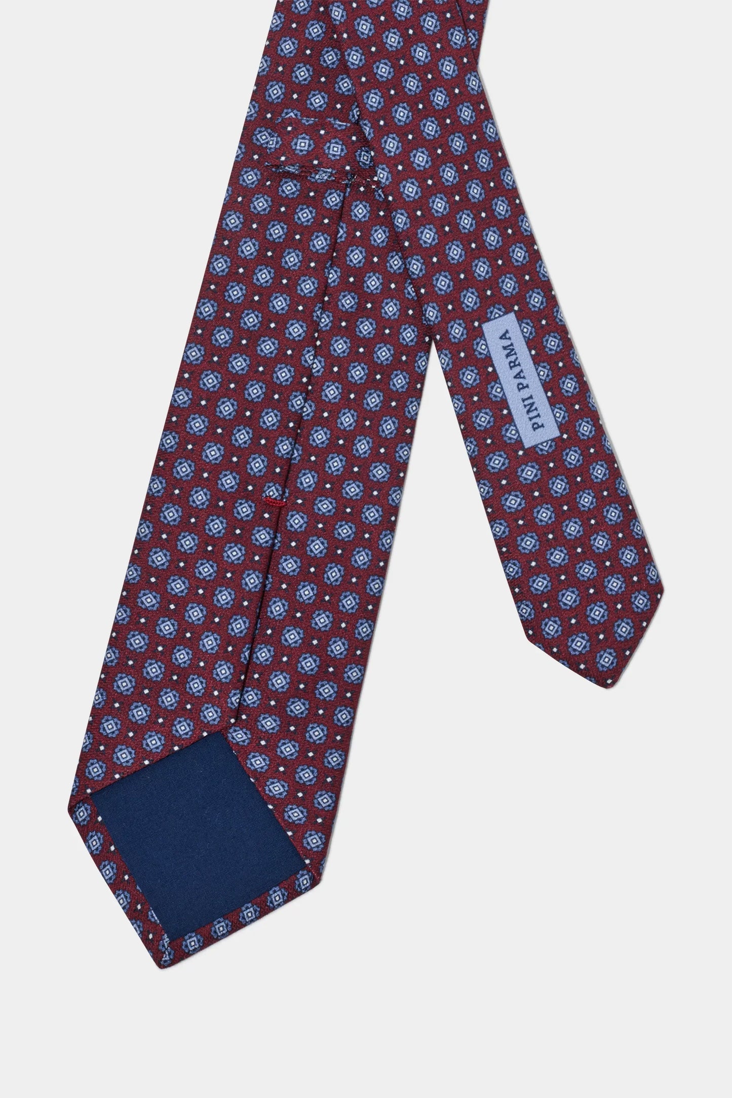 Bordeaux fancy silk tie - Made in Italy