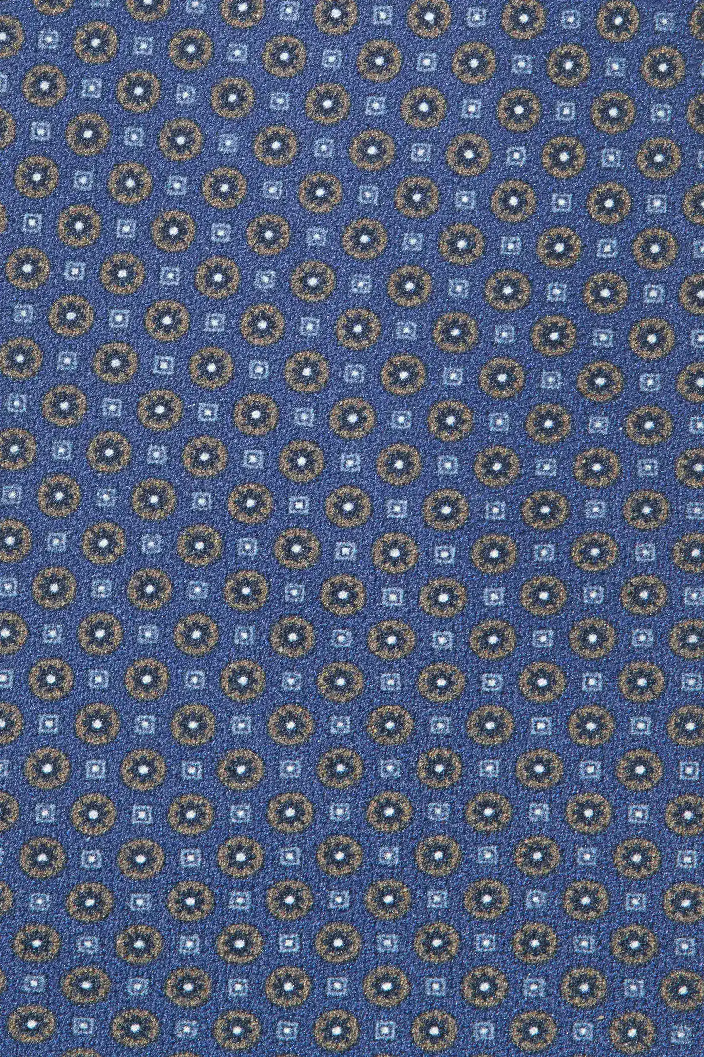 Blue micro fancy silk tie - Made in Italy