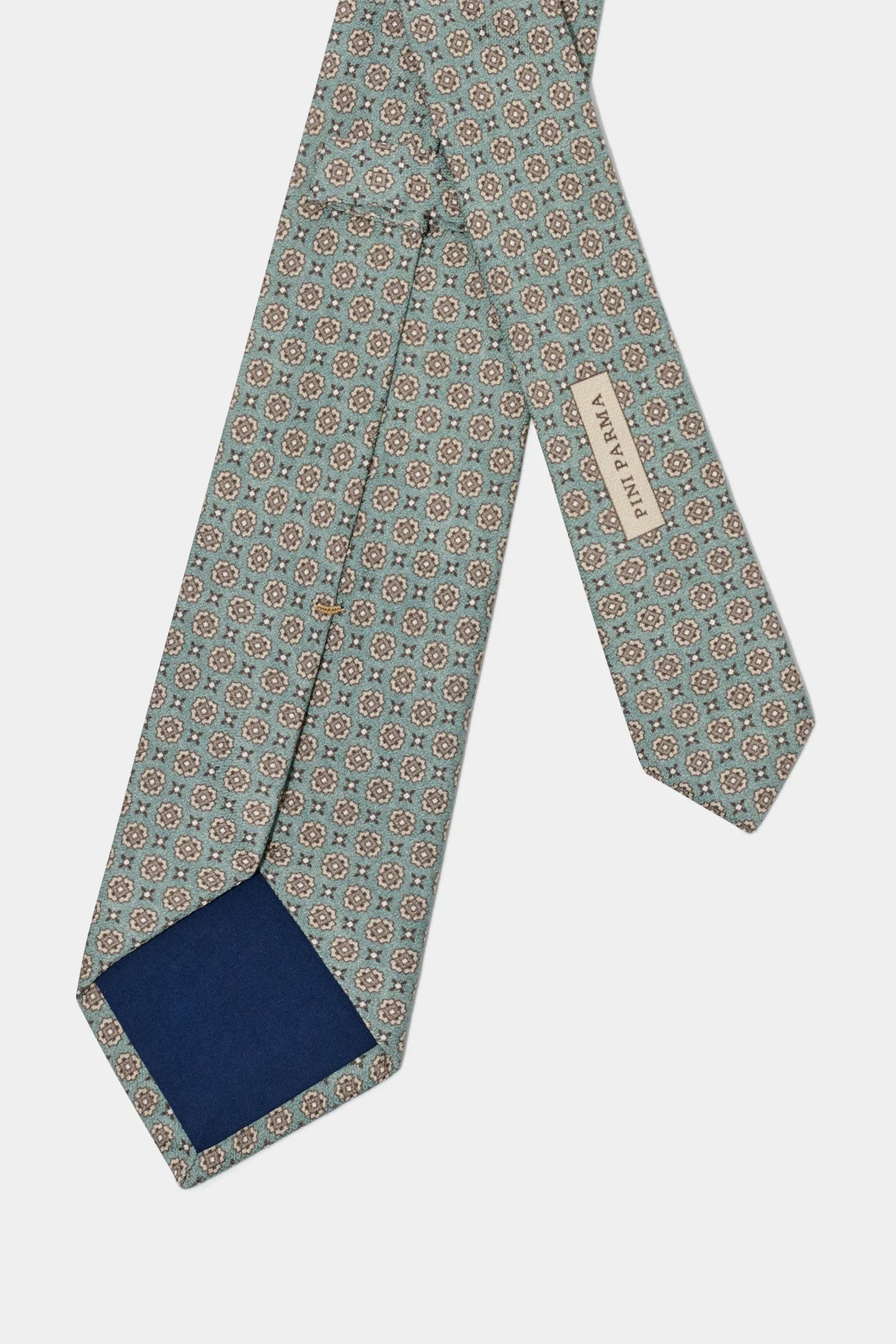 Green fancy silk tie - Made in Italy