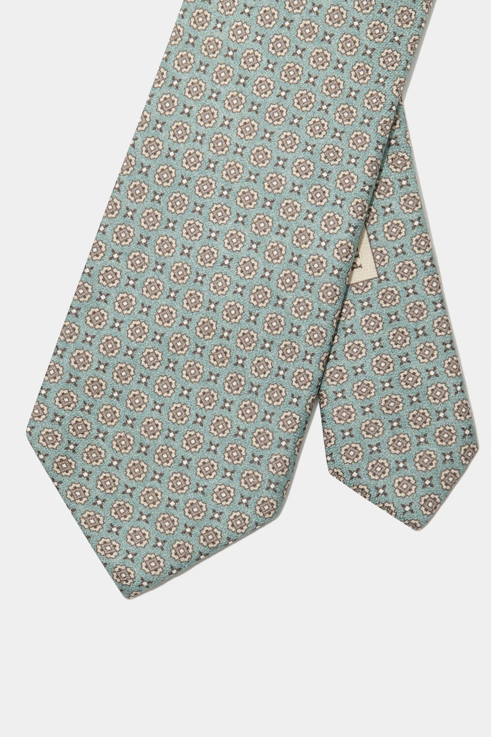 Green fancy silk tie - Made in Italy
