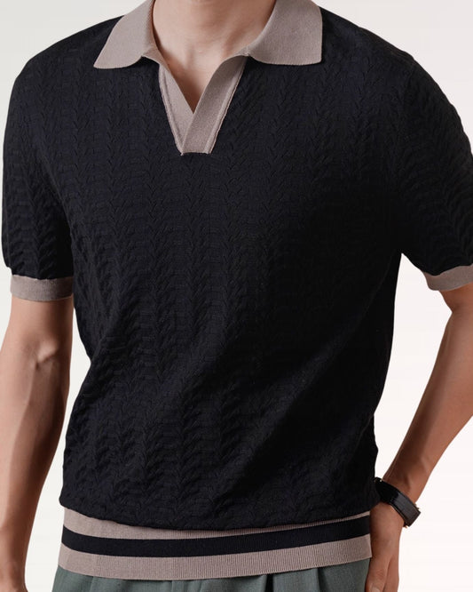 Fine Cotton Italian Jacquard Polo