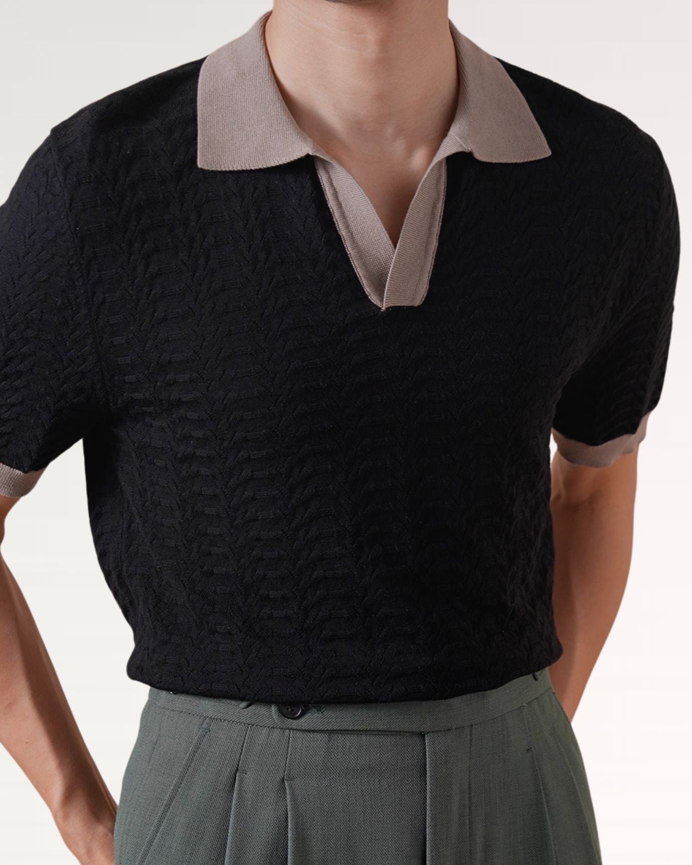 Fine Cotton Italian Jacquard Polo