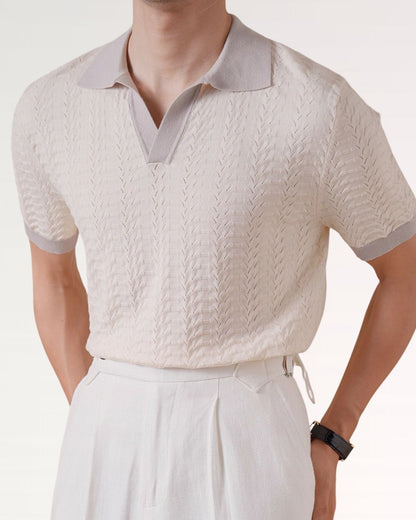 Fine Cotton Italian Jacquard Polo