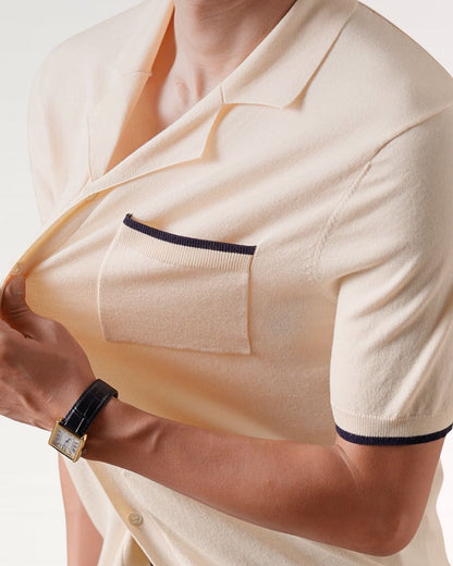 Cuban Collar Shirt Light Cotton Breathable