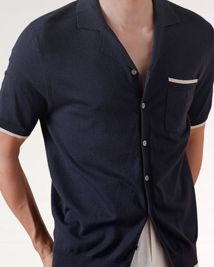 Cuban Collar Shirt Light Cotton Breathable