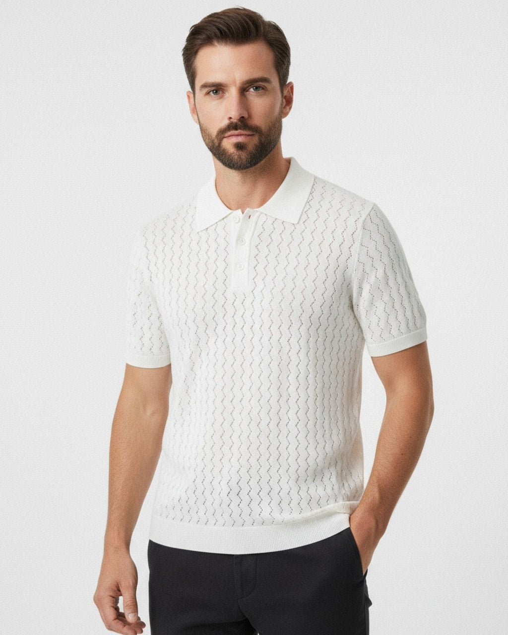 Mulberry Silk Cashmere Knitted Polo