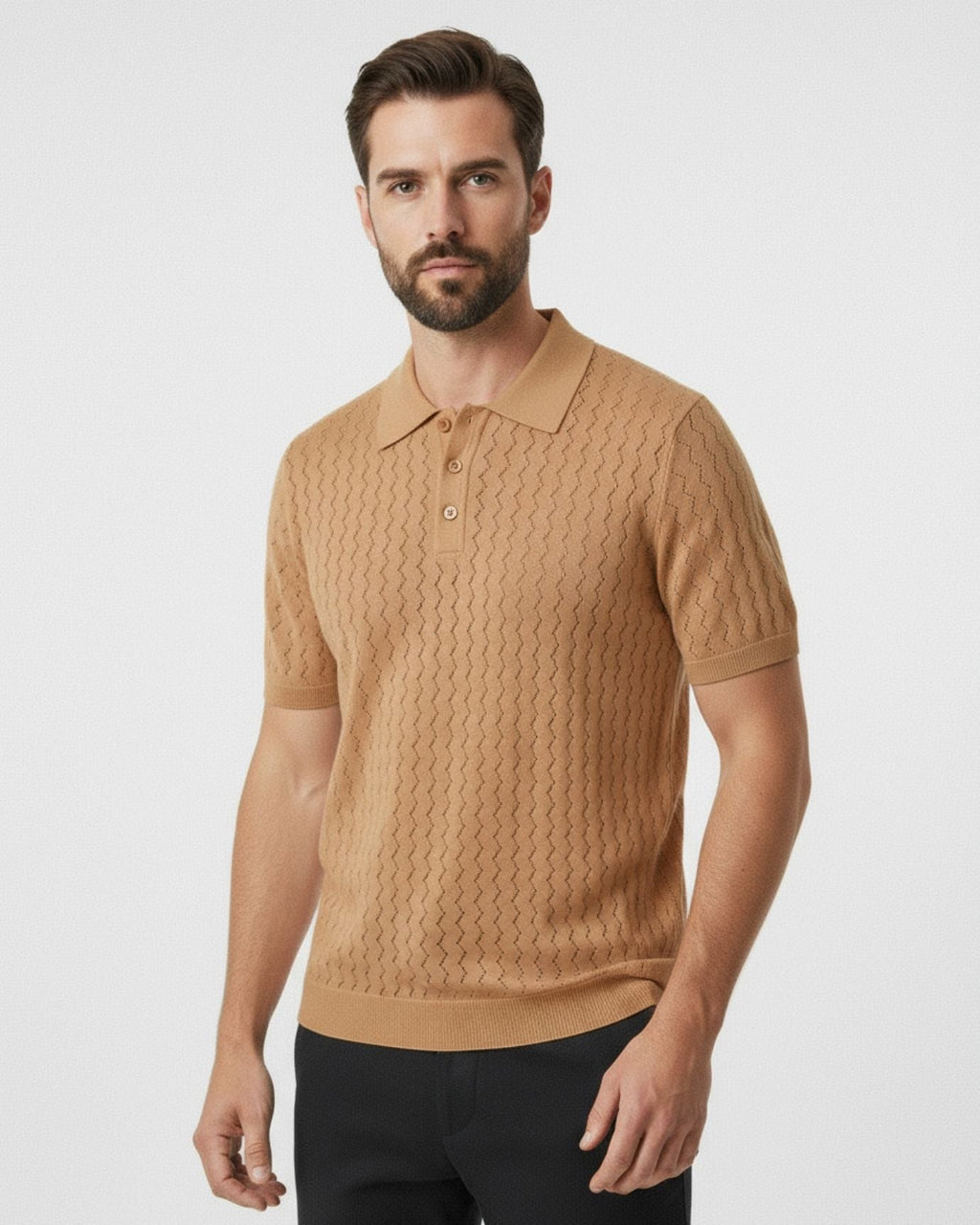 Mulberry Silk Cashmere Knitted Polo