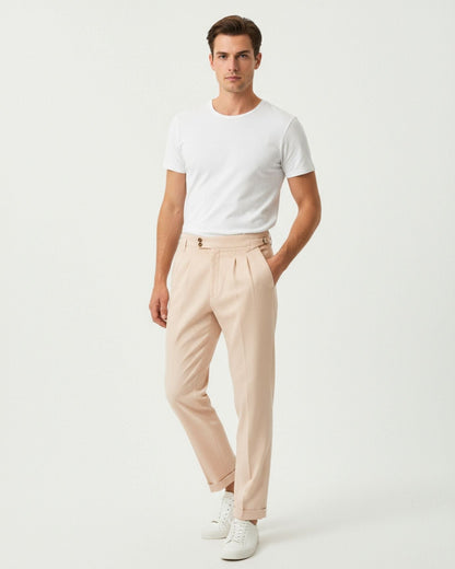 Fine Cotton Trousers Apricot
