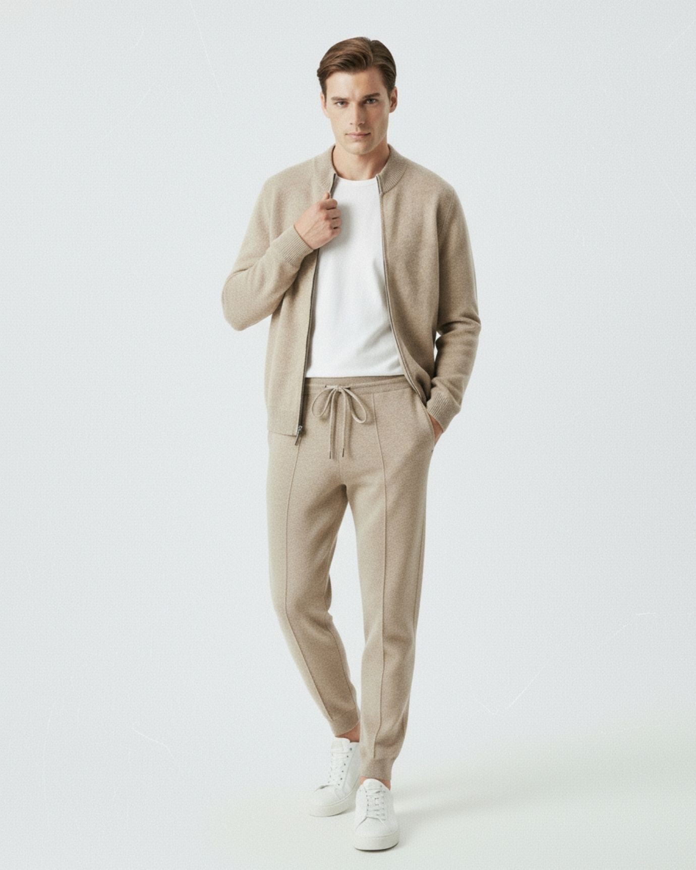 Wool & Cashmere Set Jacket & Pants Smart Casual