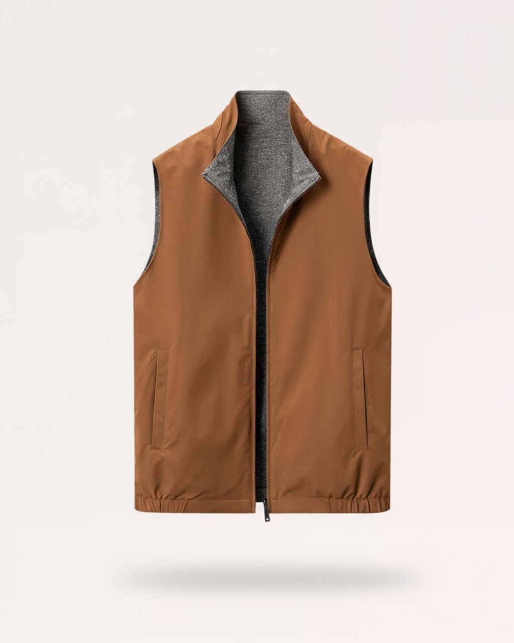 Reversible Vest Man Jacket Vest with Zipper