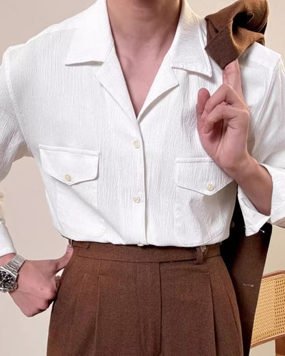 Cotton Old Money Shirt Cordoroy