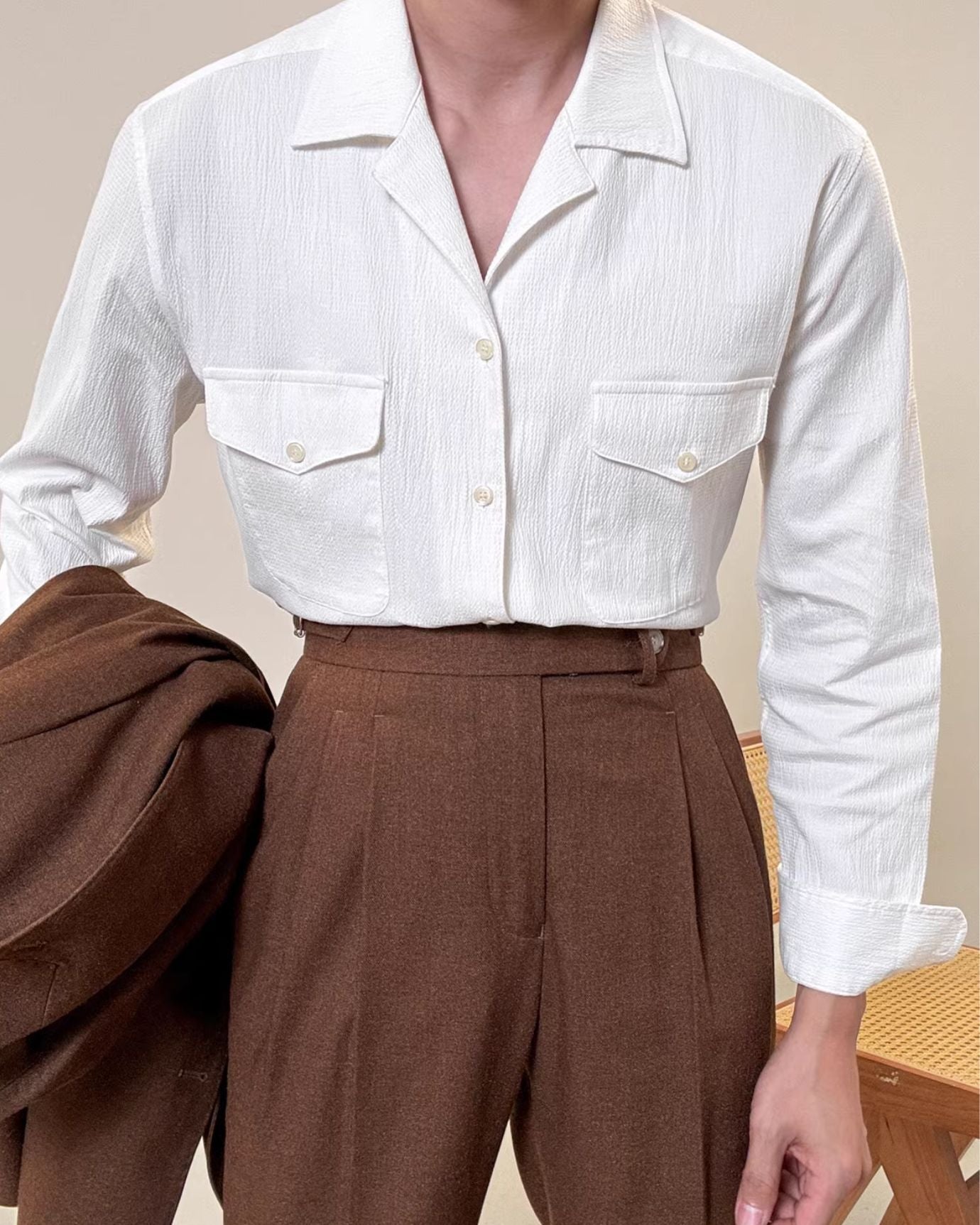 Cotton Old Money Shirt Cordoroy