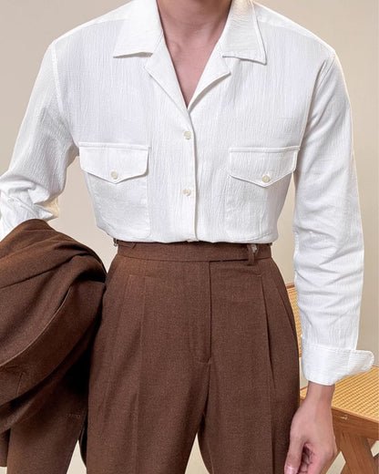 Cotton Old Money Shirt Cordoroy