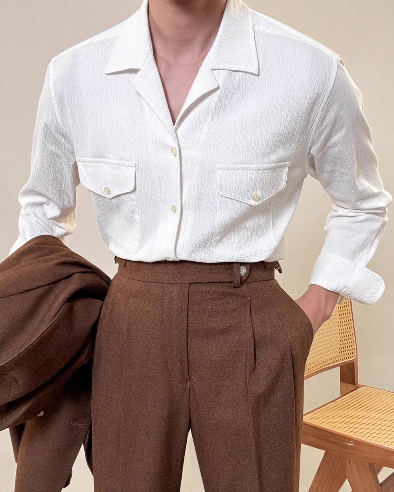 Cotton Old Money Shirt Cordoroy