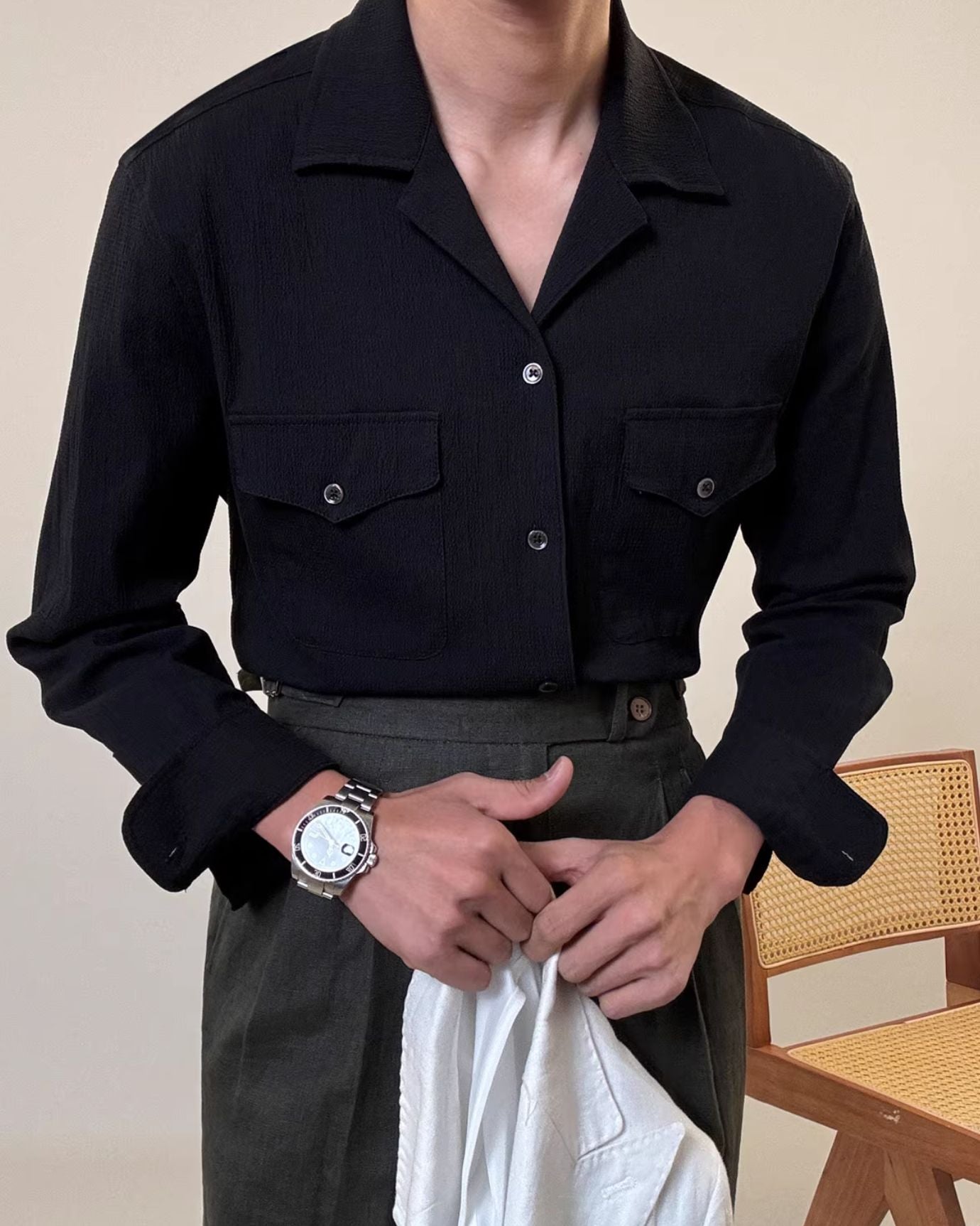 Cotton Old Money Shirt Cordoroy