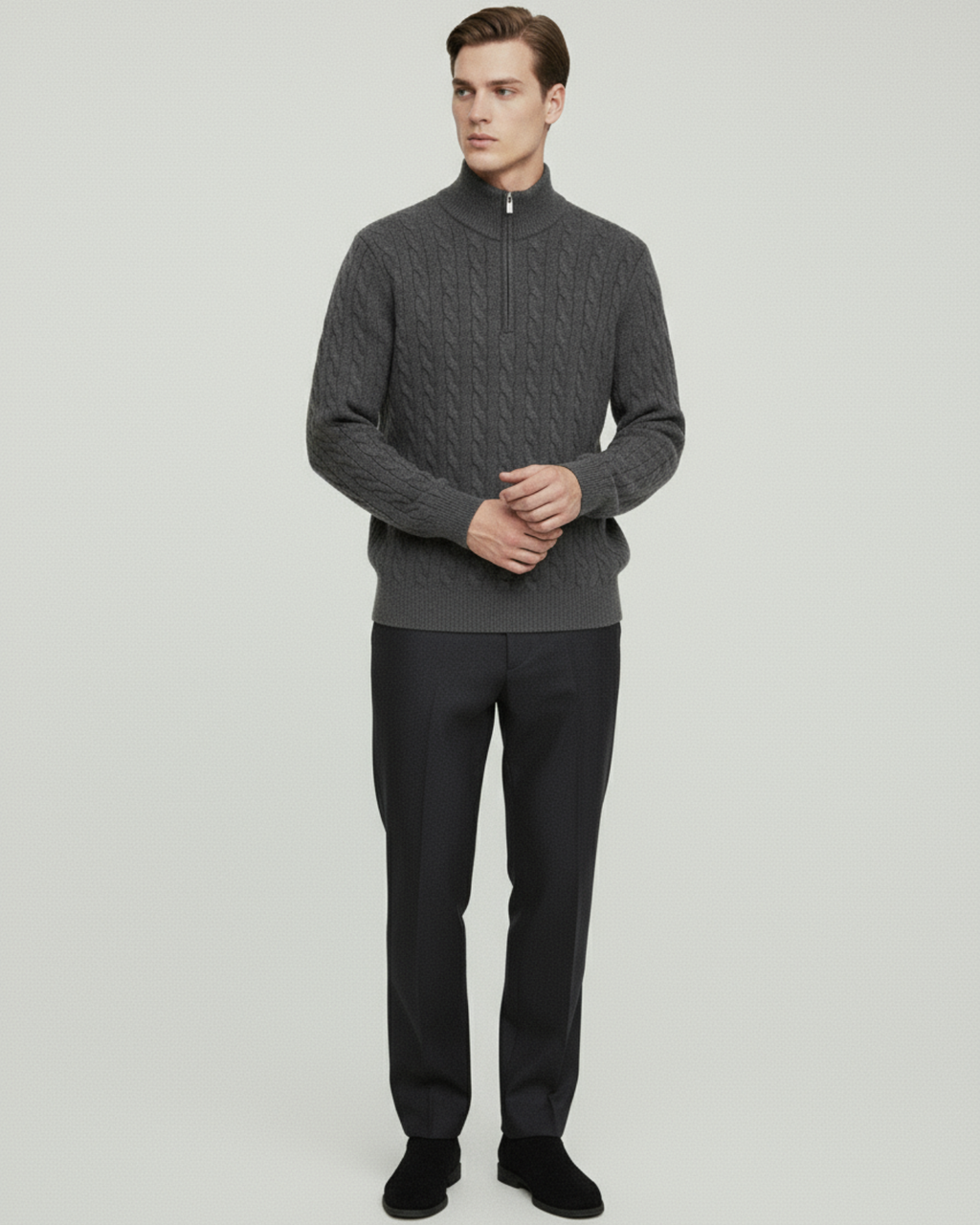 Portofino Sweater 100% Cashmere Zipper