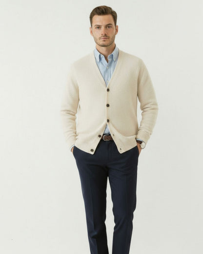 Old Money Wool Cardigan Sweater