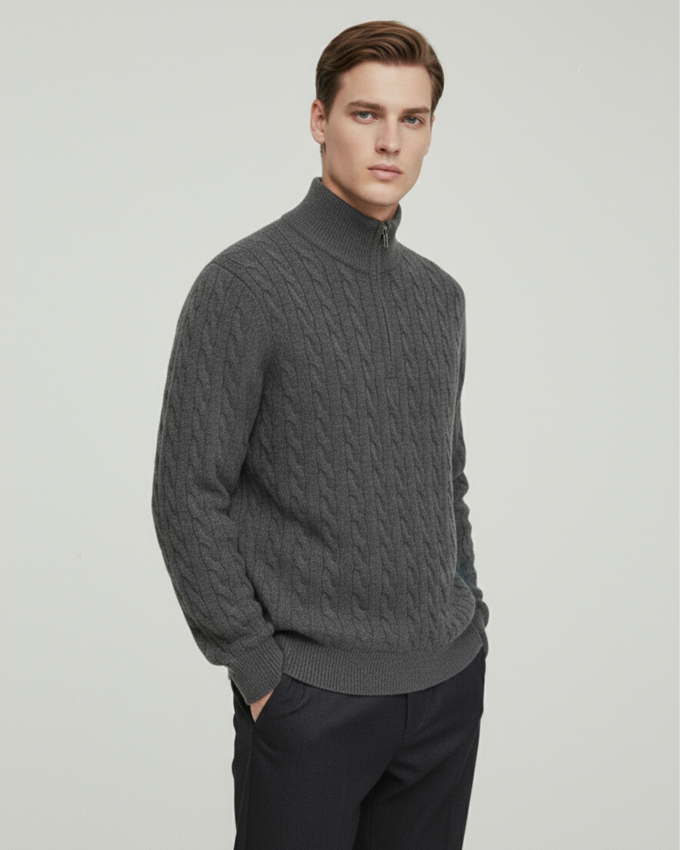 Portofino Sweater 100% Cashmere Zipper