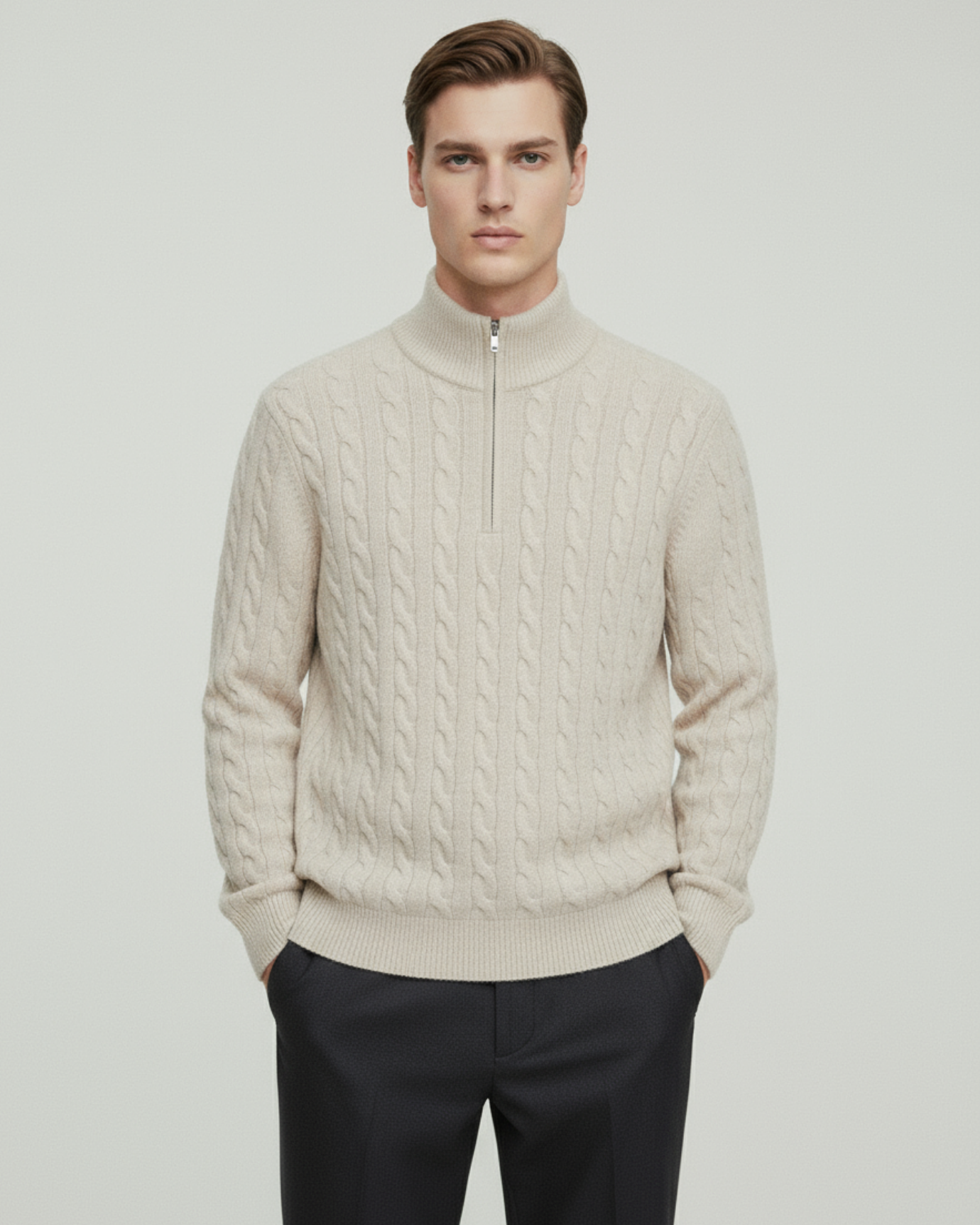 Portofino Sweater 100% Cashmere Zipper