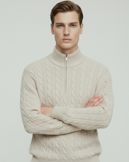 Portofino Sweater 100% Cashmere Zipper