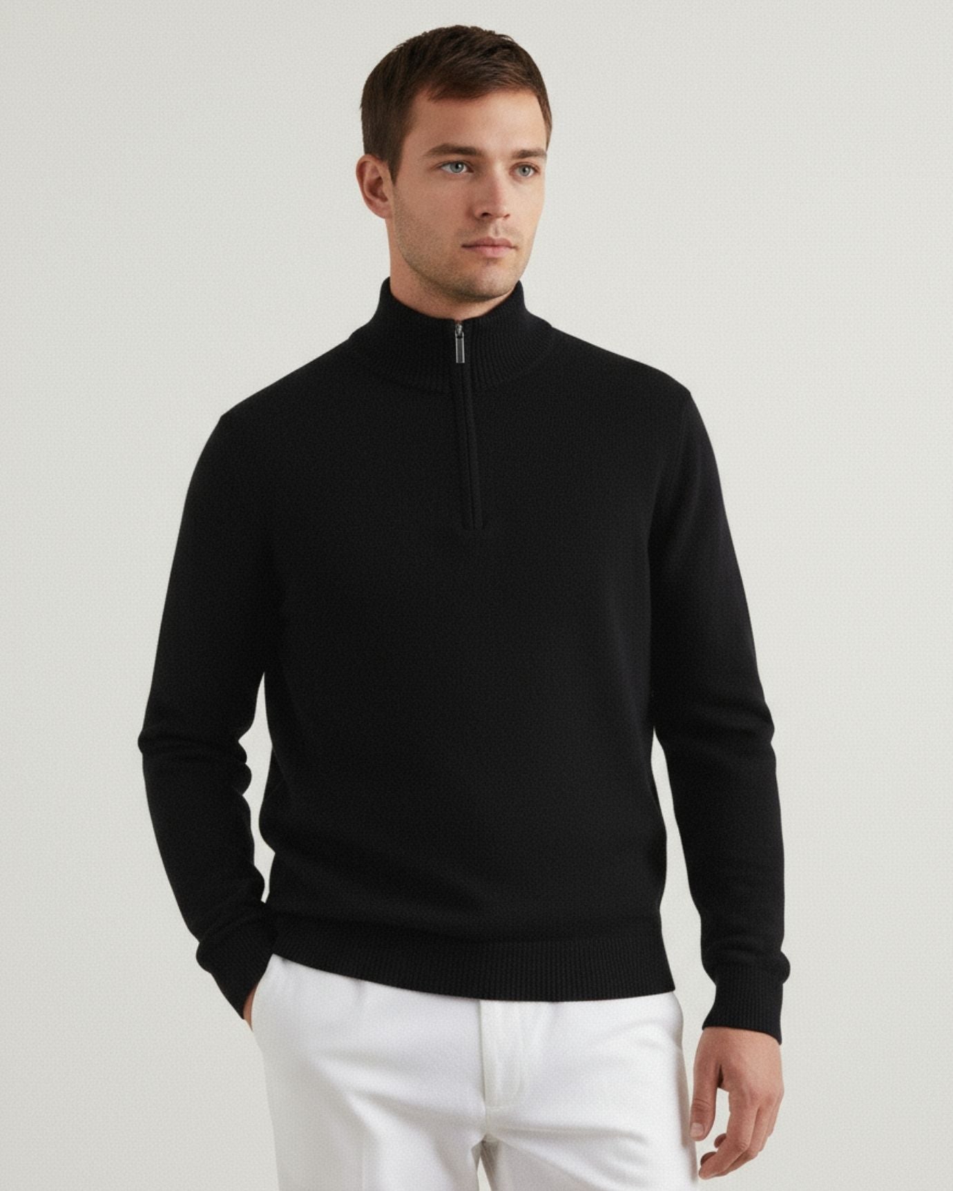 Madrid Cashmere Zip Sweater