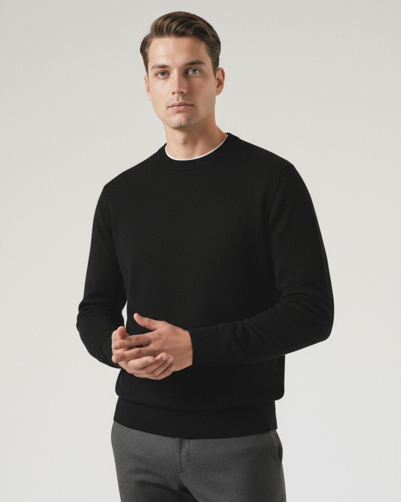Mulberry Silk Wool Sweater Shirt
