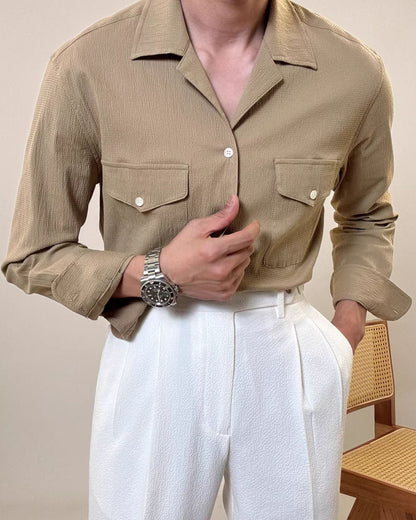 Cotton Old Money Shirt Cordoroy