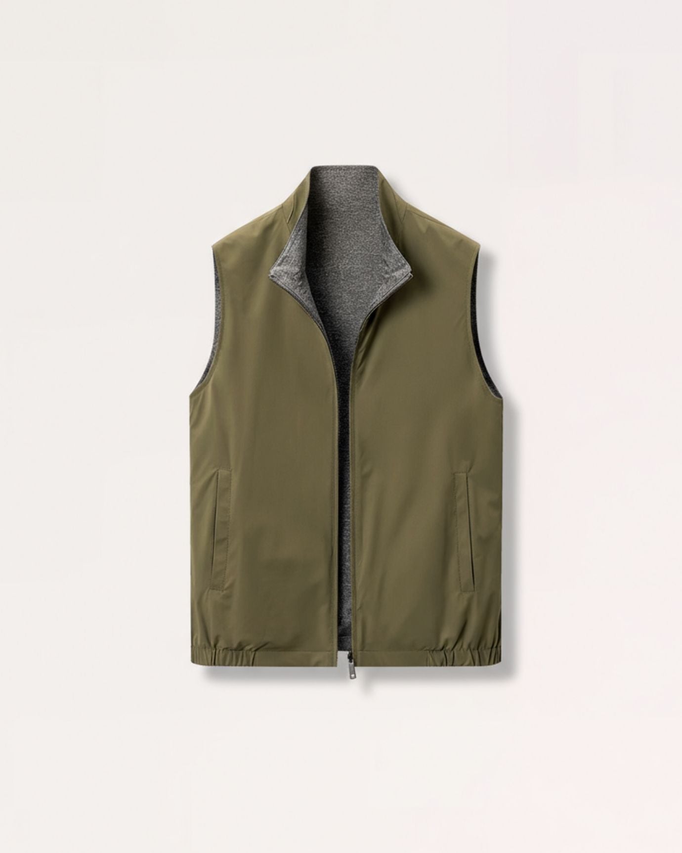 Reversible Vest Man Jacket Vest with Zipper