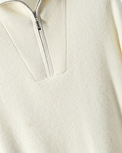 Cashmere Sweater Zipper Thickened