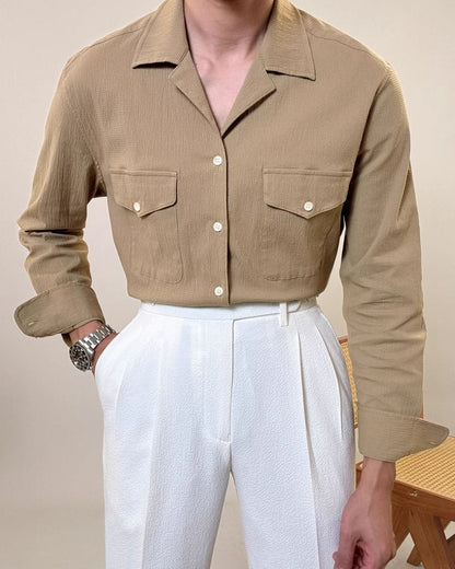 Cotton Old Money Shirt Cordoroy