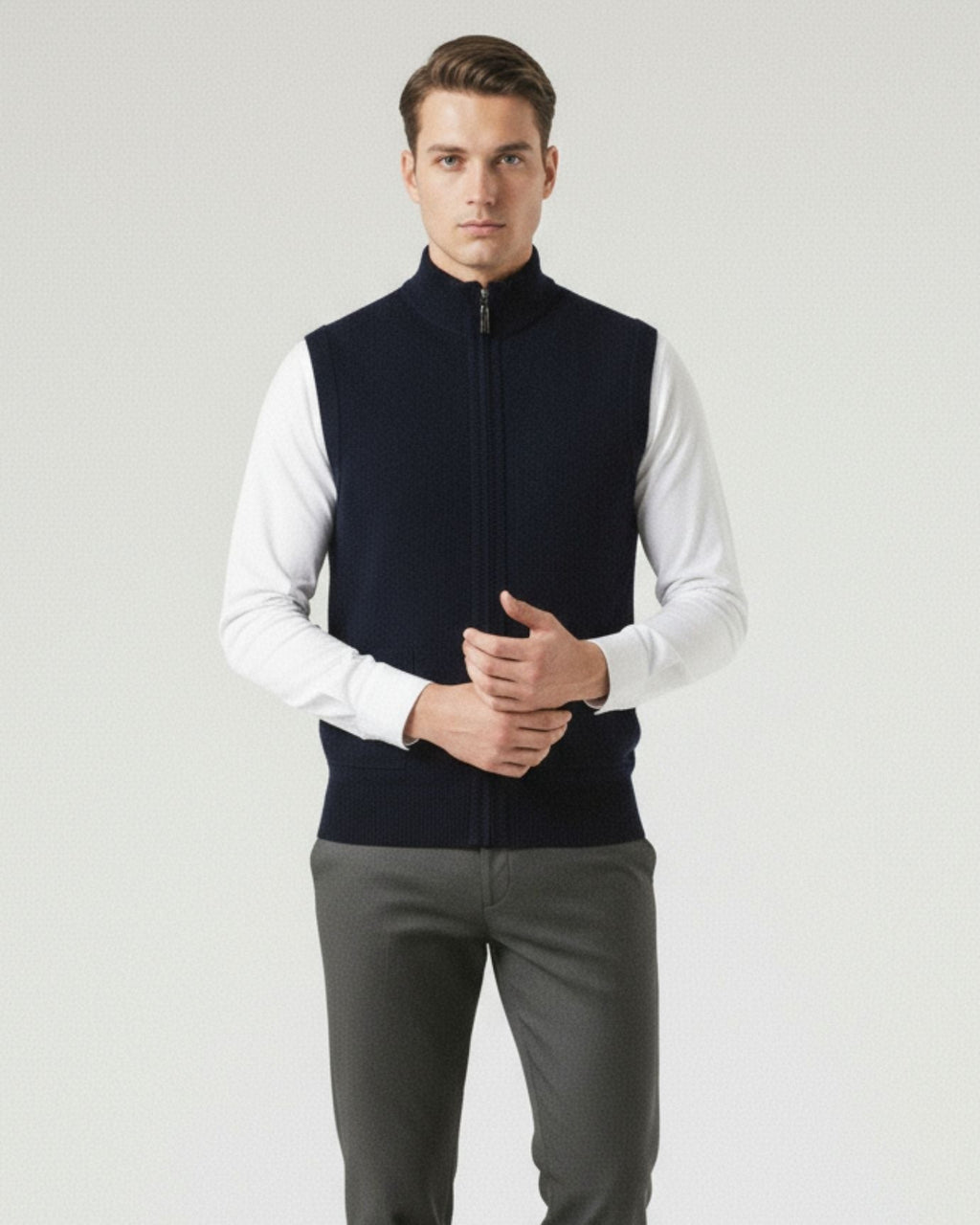 Wool Vest Zipper