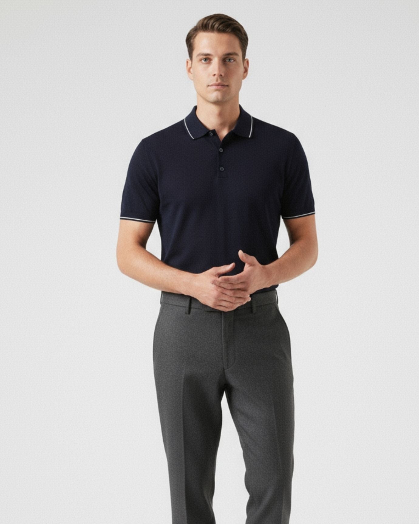 Mulberry Silk Knitted short-sleeved Polo