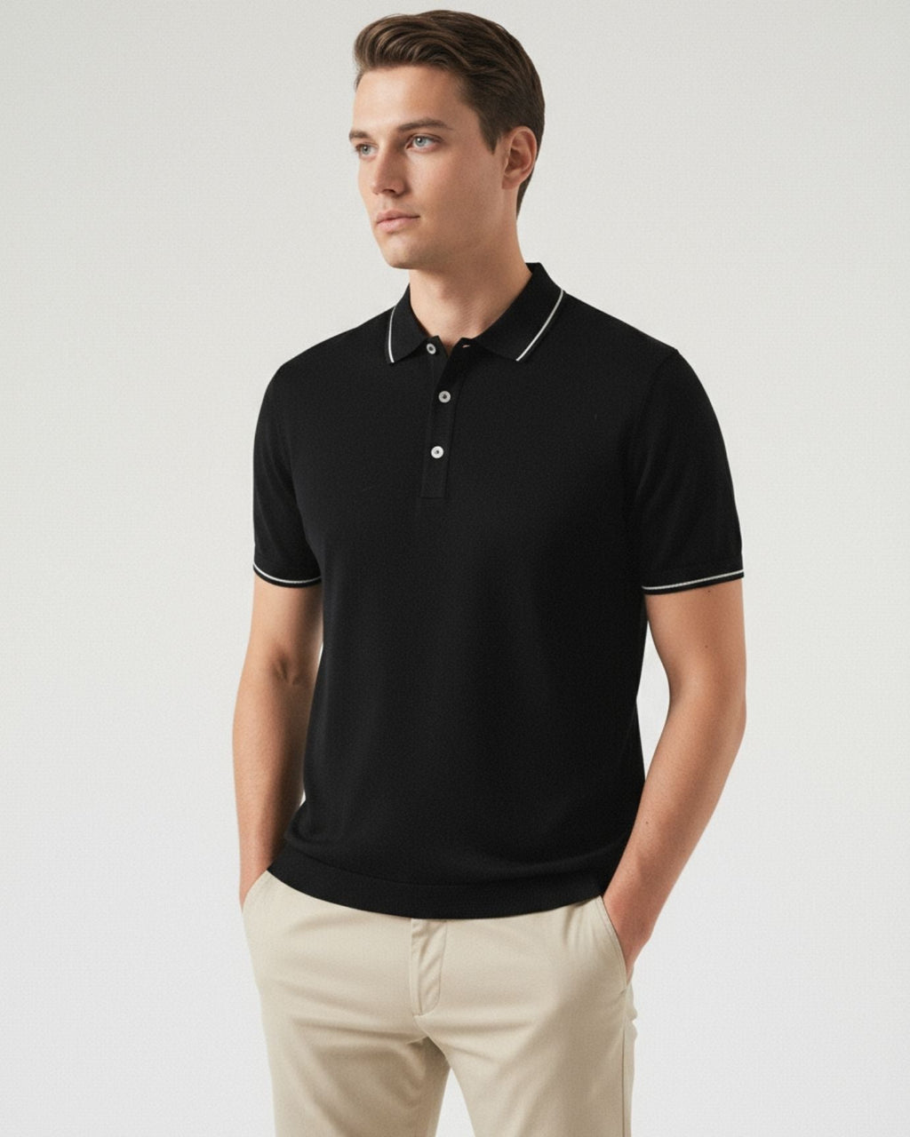 Mulberry Silk Knitted short-sleeved Polo
