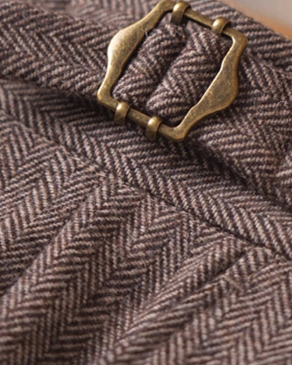 Italian Trousers Old Money Style Worsted Wool