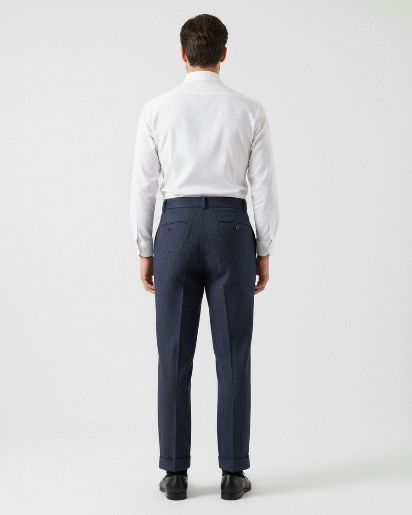 Italian Trousers Old Money Style Worsted Wool