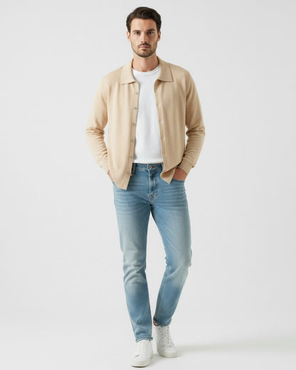 Cardigan Polo Buttoned